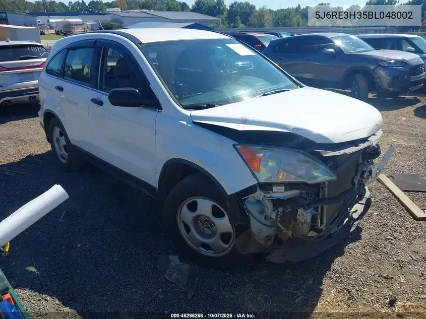 5J6RE3H35BL048002 — 2011 Honda CR-V, передняя часть, фото до ремонта