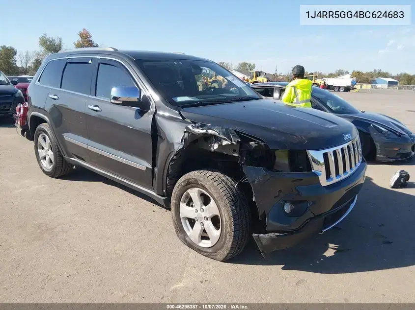 1J4RR5GG4BC624683 — 2011 Jeep Grand Cherokee, Спереди справа, фото до ремонта