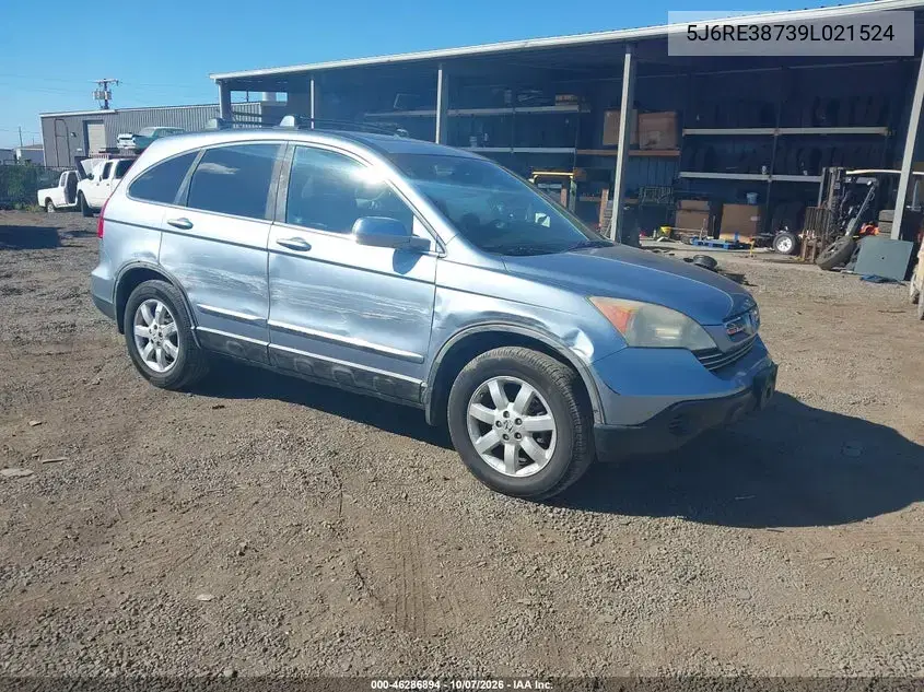 5J6RE38739L021524 — 2009 Honda CR-V, Правая сторона, фото до ремонта