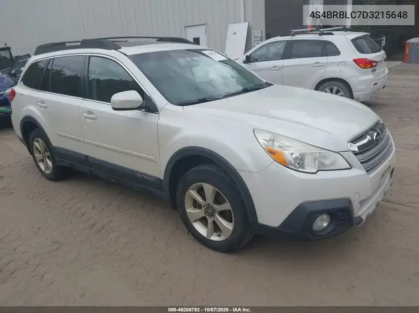 4S4BRBLC7D3215648 — 2013 Subaru Outback, естественный износ, фото до ремонта