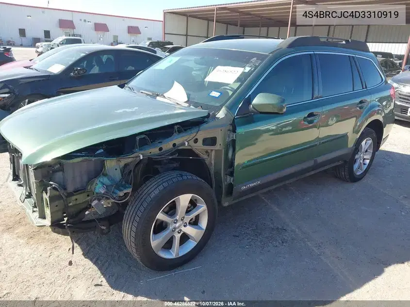 2013 Subaru Outback 2.5I Limited VIN 4S4BRCJC4D3310919 фото 3