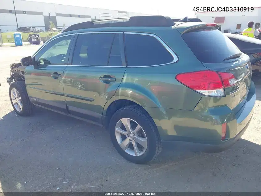 2013 Subaru Outback 2.5I Limited VIN 4S4BRCJC4D3310919 фото 4