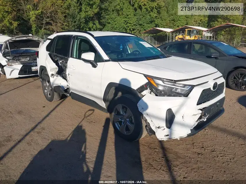 2T3P1RFV4NW290698 — 2022 Toyota RAV 4, повреждения со всех сторон, фото до ремонта