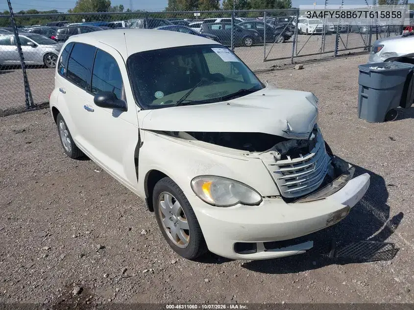 3A4FY58B67T615858 — 2007 Chrysler PT Cruiser, передняя часть, фото до ремонта
