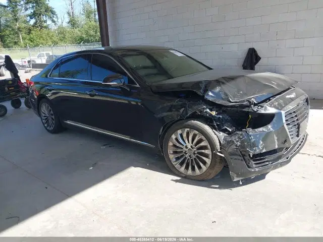 KMHG34JA5HU021866 — 2017 Genesis G90 3.3T Premium, Передняя часть (Front End), фото до ремонта