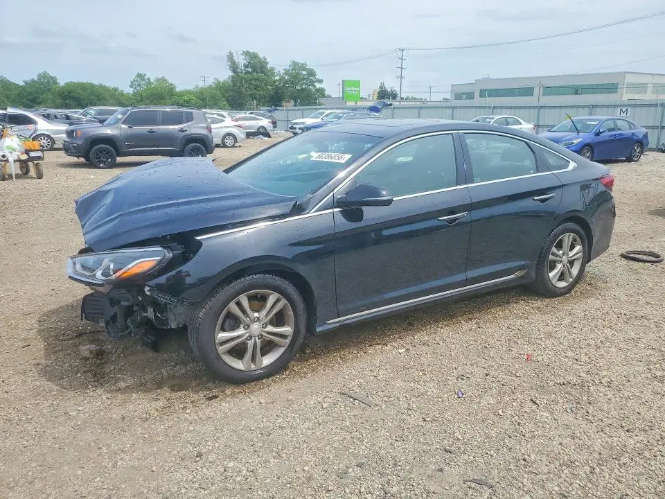 5NPE34AF2JH727703 — 2018 Hyundai Sonata, Передняя часть, фото до ремонта