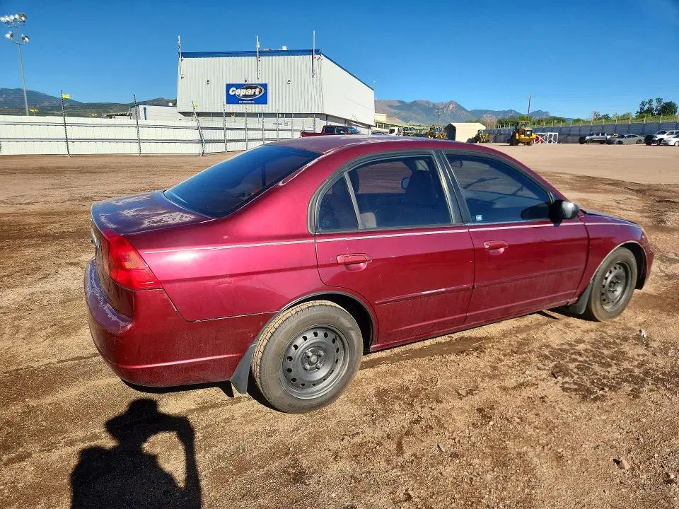 2002 HONDA CIVIC VIN 1HGES26892L001661 фото 3