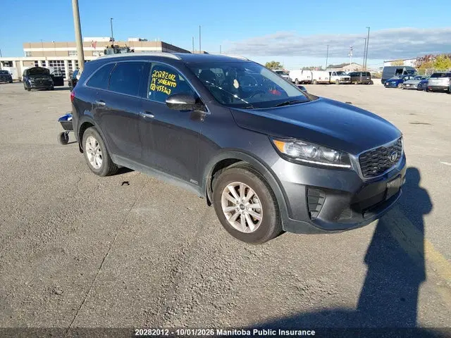 5XYPGDA38KG455363 — 2019 Kia Sorento LX, Град (Hail), фото до ремонта