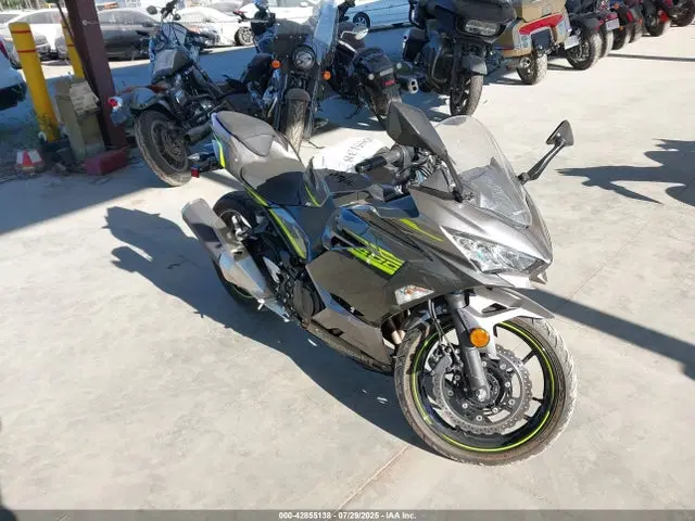 JKAEXKG18MDAC5036 — 2021 Kawasaki EX400, Left Side, фото до ремонта