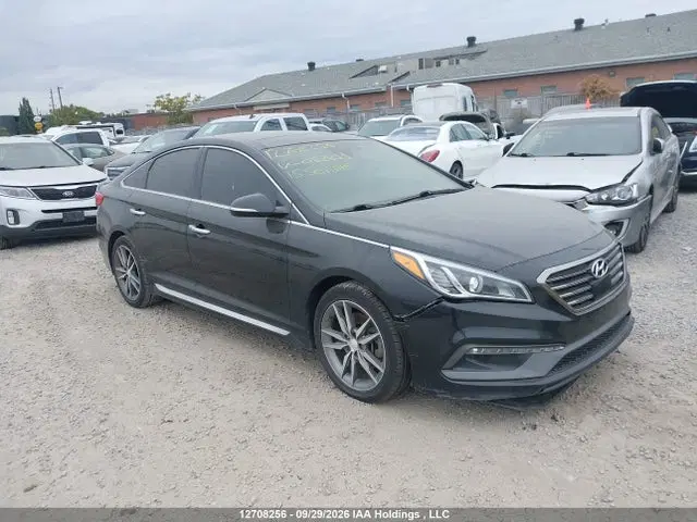 5NPE34AB7FH082888 — 2015 Hyundai Sonata 2.0T Ultimate, Передняя часть (Front), фото до ремонта