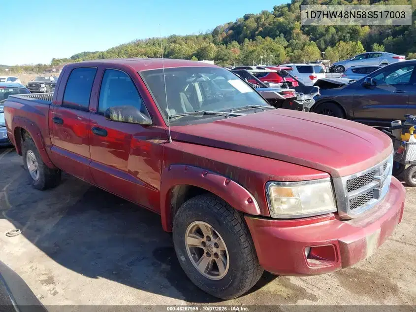 1D7HW48N58S517003 — 2008 Dodge Dakota, Механические повреждения, фото до ремонта