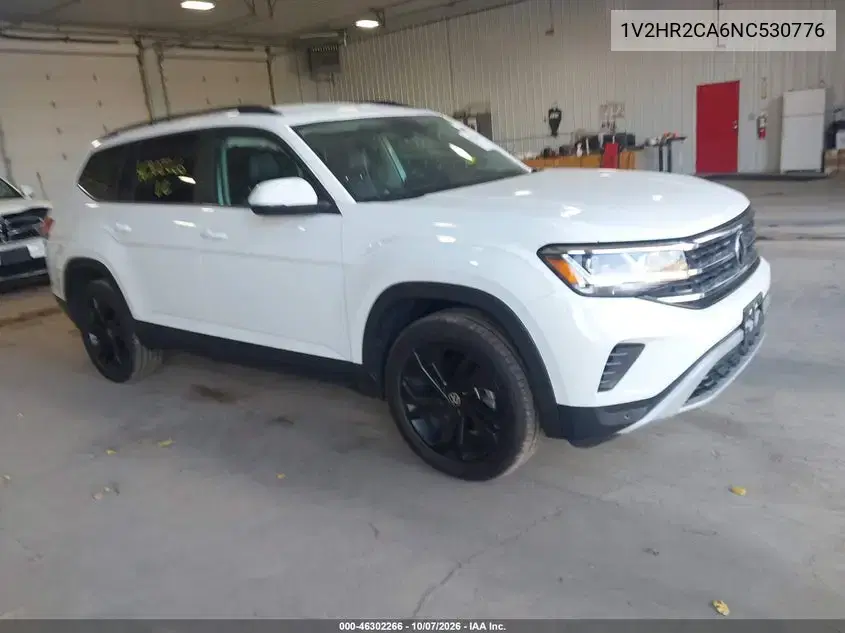 1V2HR2CA6NC530776 — 2022 Volkswagen Atlas, Левая сторона, фото до ремонта