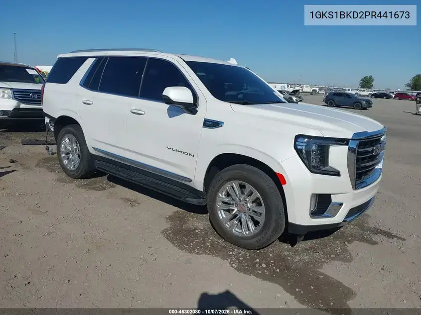 1GKS1BKD2PR441673 — 2023 GMC Yukon, задняя часть, фото до ремонта