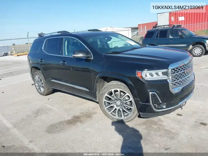 1GKKNXLS4MZ103069 — 2021 GMC Acadia, Левая сторона, фото до ремонта