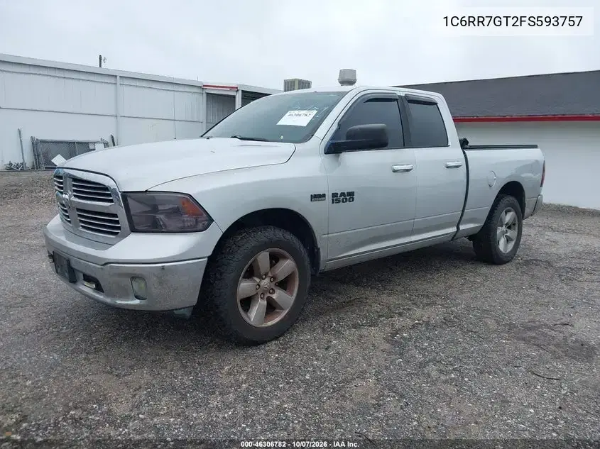 2015 Ram 1500 Big Horn VIN 1C6RR7GT2FS593757 фото 3
