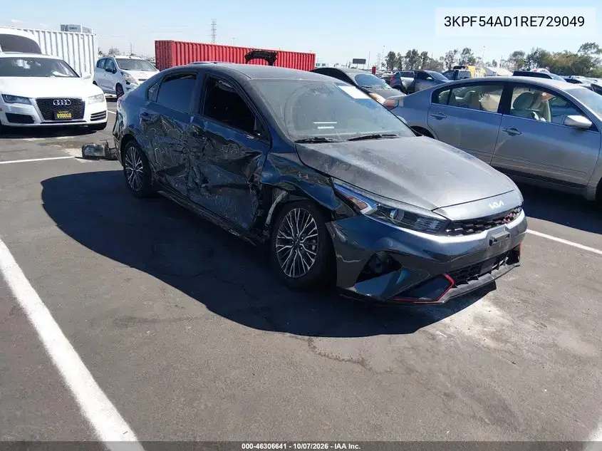 3KPF54AD1RE729049 — 2024 Kia Forte, Правая сторона, фото до ремонта
