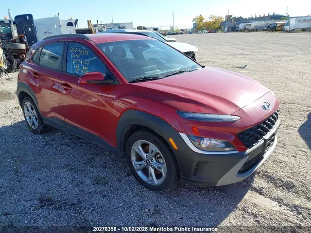 KM8K2CAB9NU767801 — 2022 Hyundai Kona Preferred, Град (Hail), фото до ремонта