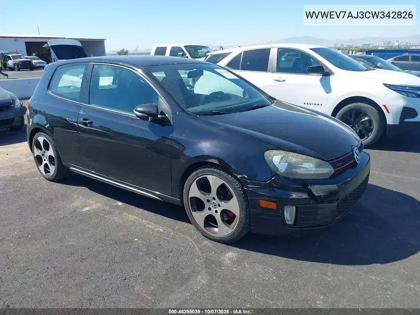 WVWEV7AJ3CW342826 — 2012 Volkswagen GTI, естественный износ, фото до ремонта