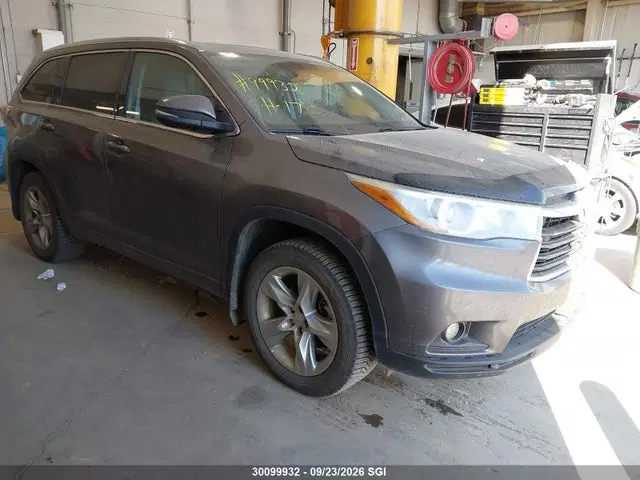 5TDDKRFHXFS188187 — 2015 Toyota Highlander Limited/Ltd Platinum, Град (Hail), фото до ремонта