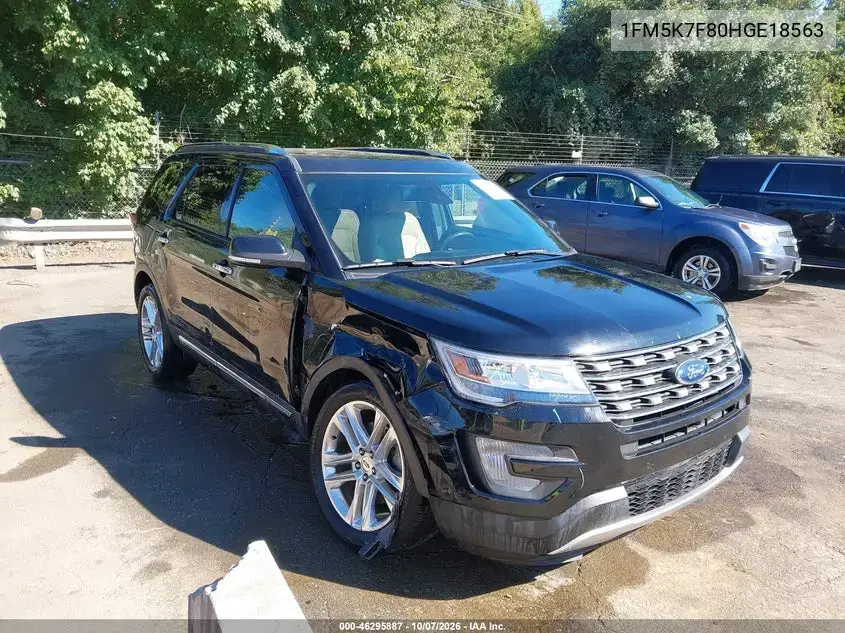 1FM5K7F80HGE18563 — 2017 Ford Explorer, Передняя часть, фото до ремонта