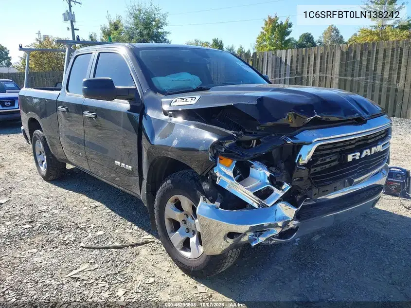 1C6SRFBT0LN138242 — 2020 RAM 1500, Спереди справа, фото до ремонта