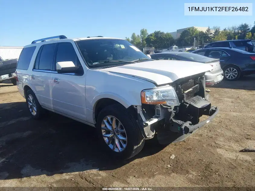 1FMJU1KT2FEF26482 — 2015 Ford Expedition, передняя часть, фото до ремонта
