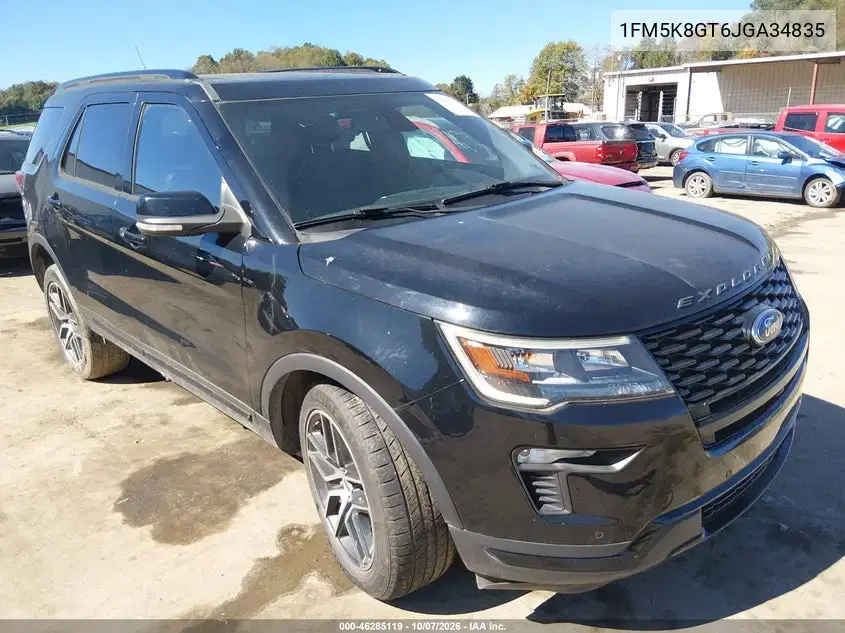 1FM5K8GT6JGA34835 — 2018 Ford Explorer, Сзади слева, фото до ремонта