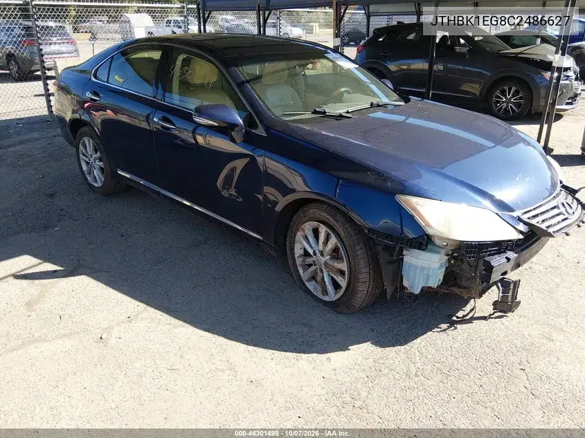 JTHBK1EG8C2486627 — 2012 Lexus ES, передняя часть, фото до ремонта