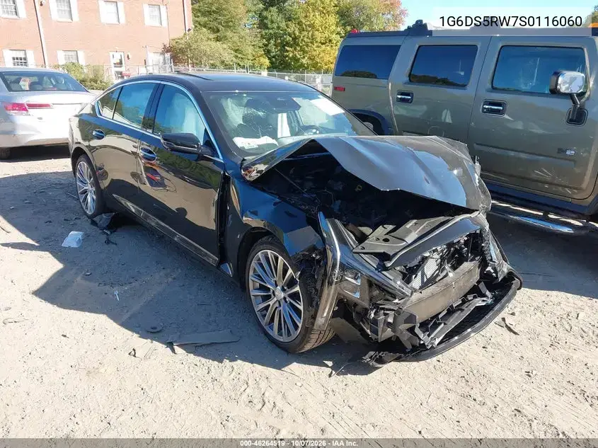 1G6DS5RW7S0116060 — 2025 Cadillac CT5, передняя часть, фото до ремонта