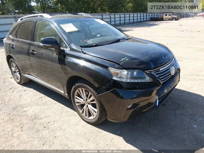 2T2ZK1BA8DC110881 — 2013 Lexus RX, передняя часть, фото до ремонта
