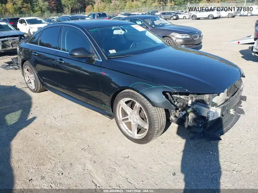 WAUFGAFC7GN177880 — 2016 Audi A6, передняя часть, фото до ремонта