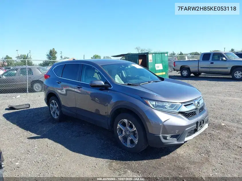 7FARW2H85KE053118 — 2019 Honda CR-V, град, фото до ремонта