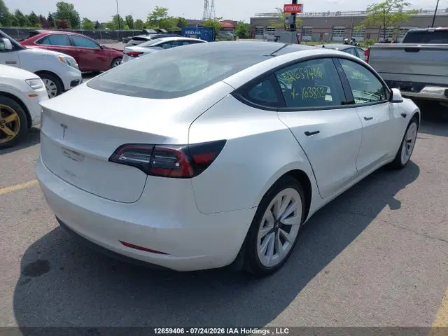 2022 Tesla Model 3 Rwd/standard Range VIN 5YJ3E1EA1NF163853 фото 4