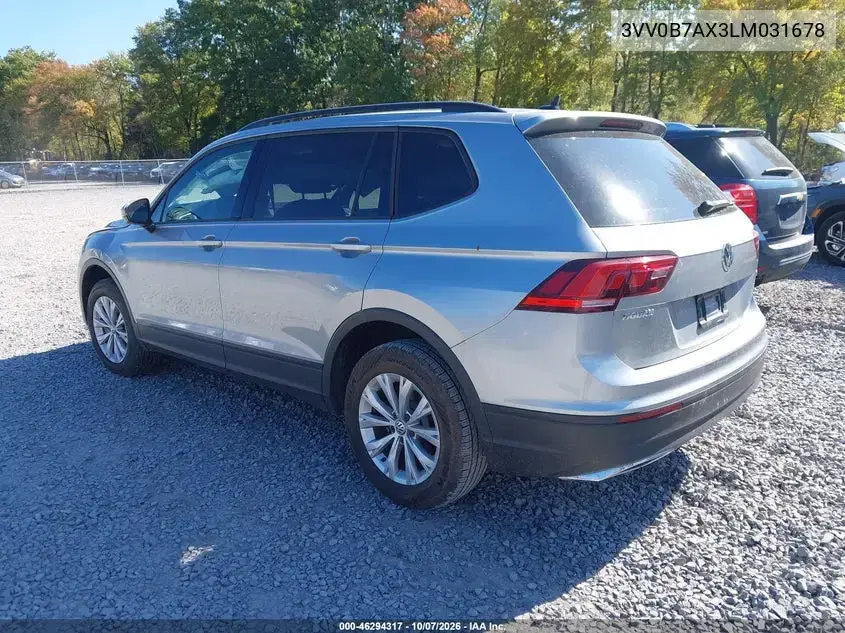 2020 Volkswagen Tiguan 2.0T S VIN 3VV0B7AX3LM031678 фото 4