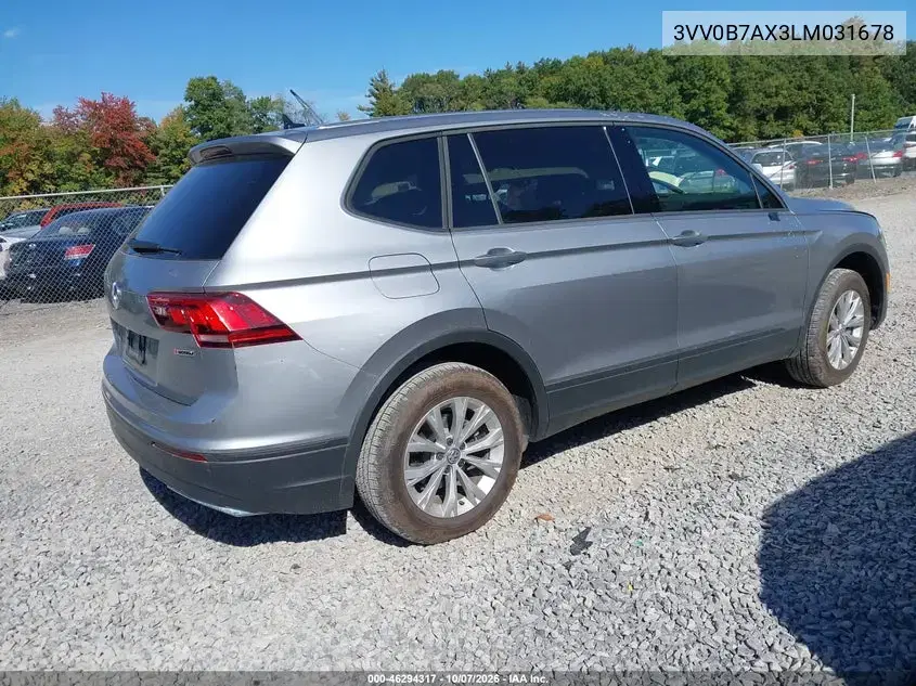 2020 Volkswagen Tiguan 2.0T S VIN 3VV0B7AX3LM031678 фото 5