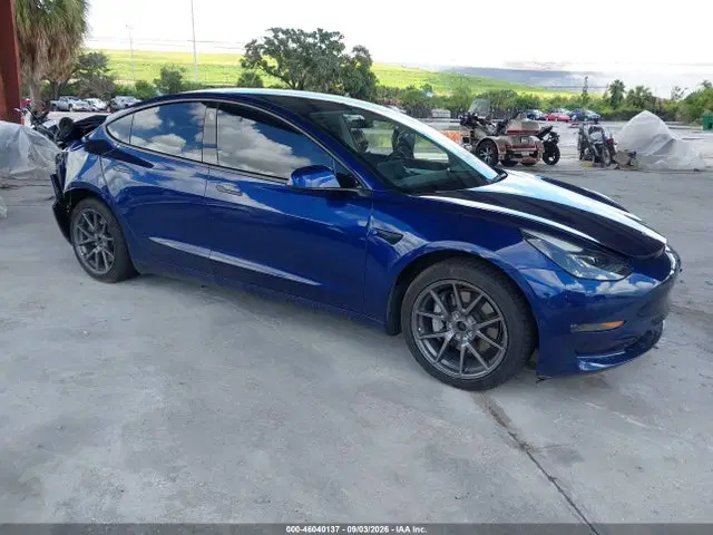 5YJ3E1EB8MF992927 — 2021 Tesla Model 3 Long Range Dual Motor ALL-Wheel Drive, Задняя часть (Rear), фото до ремонта