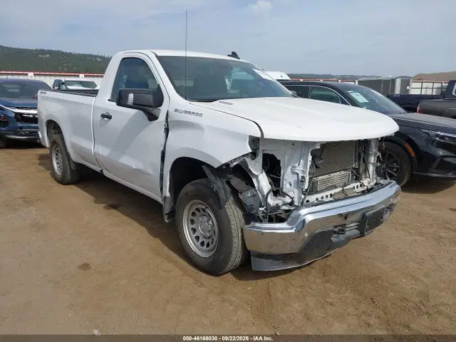 3GCNKAEKXSG245046 — 2025 Chevrolet Silverado 1500 Work Truck, Передняя часть, фото до ремонта