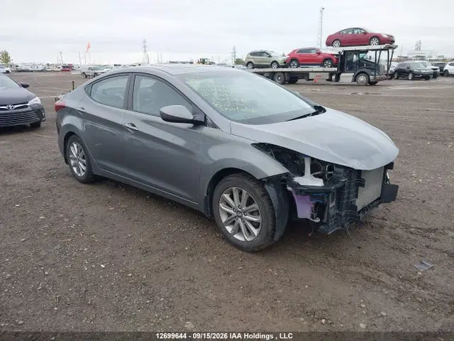 5NPDH4AE8EH510151 — 2014 Hyundai Elantra SE/Sport/Limited, Передняя часть (Front), фото до ремонта