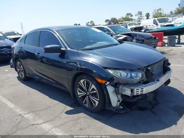 JHMFC1F3XJX004976 — 2018 Honda Civic EX-T, Передняя часть (Front End), фото до ремонта
