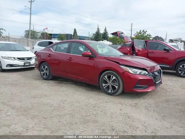 3N1AB8CV7LY231561 — 2020 Nissan Sentra, Передняя часть (Front), фото до ремонта