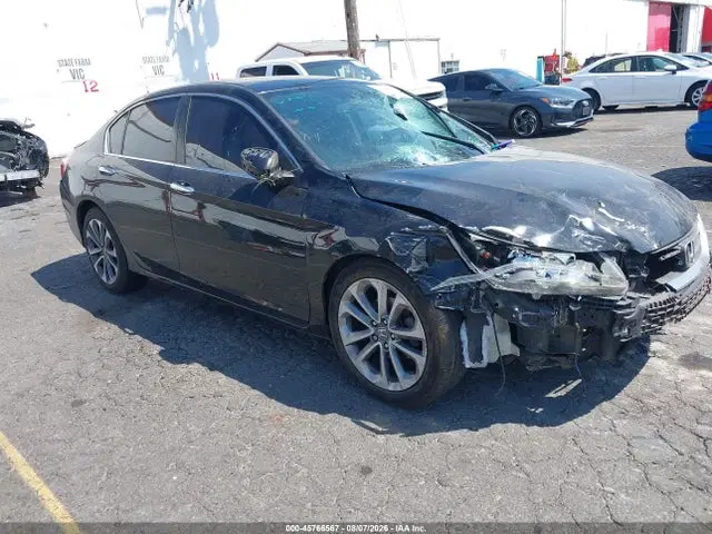 1HGCR2F56FA272512 — 2015 Honda Accord Sport, Передняя часть (Front & Rear), фото до ремонта