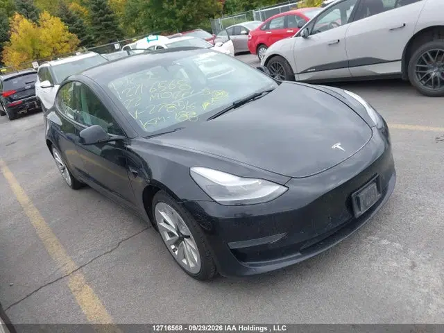 5YJ3E1EB9NF278516 — 2022 Tesla Model 3, Передняя часть (Front), фото до ремонта