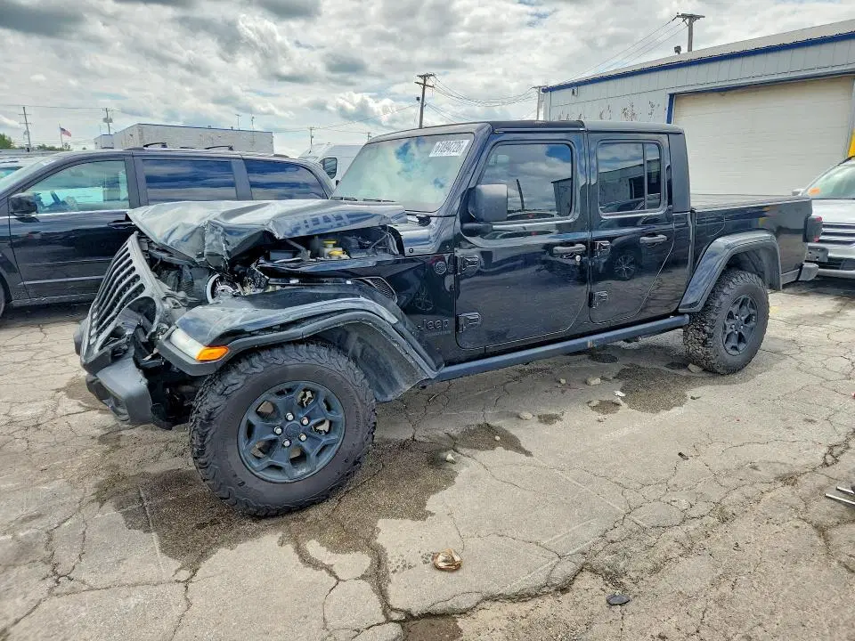 1C6JJTAM0ML593925 — 2021 Jeep Gladiator, Передняя часть, фото до ремонта