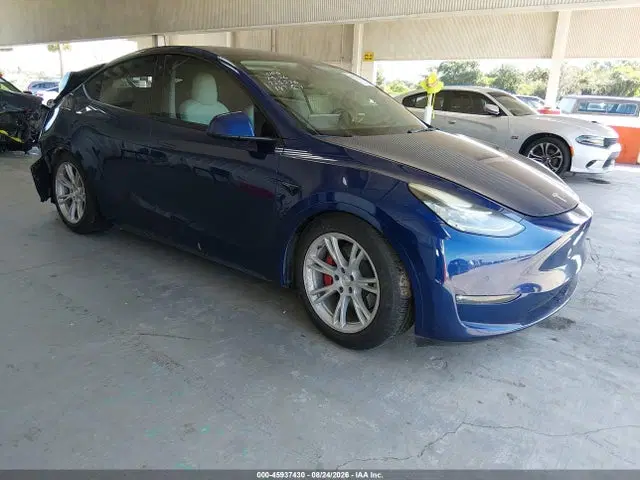 5YJYGDEE0MF197981 — 2021 Tesla Model Y Long Range Dual Motor ALL-Wheel Drive, Задняя часть (Rear), фото до ремонта