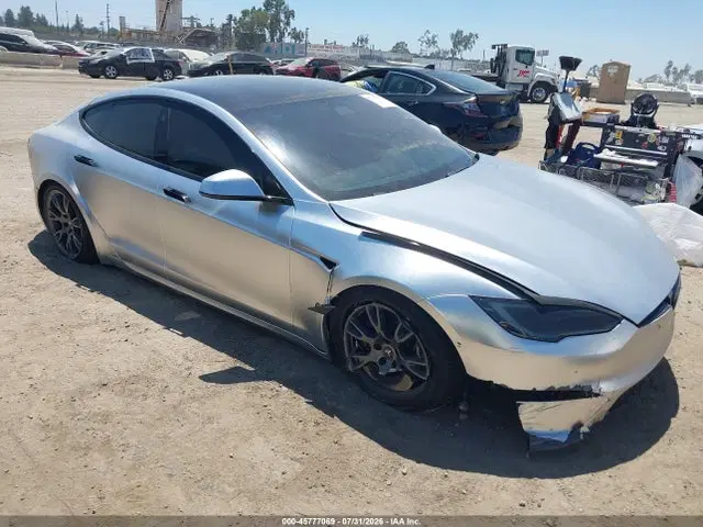 5YJSA1E59PF500332 — 2023 Tesla Model S Dual Motor ALL-Wheel Drive/Standard Range, Передняя часть (Front End), фото до ремонта