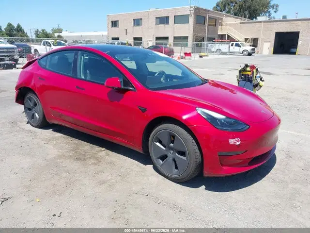 5YJ3E1EAXPF606634 — 2023 Tesla Model 3 Rear-Wheel Drive, Задняя часть (Rear), фото до ремонта