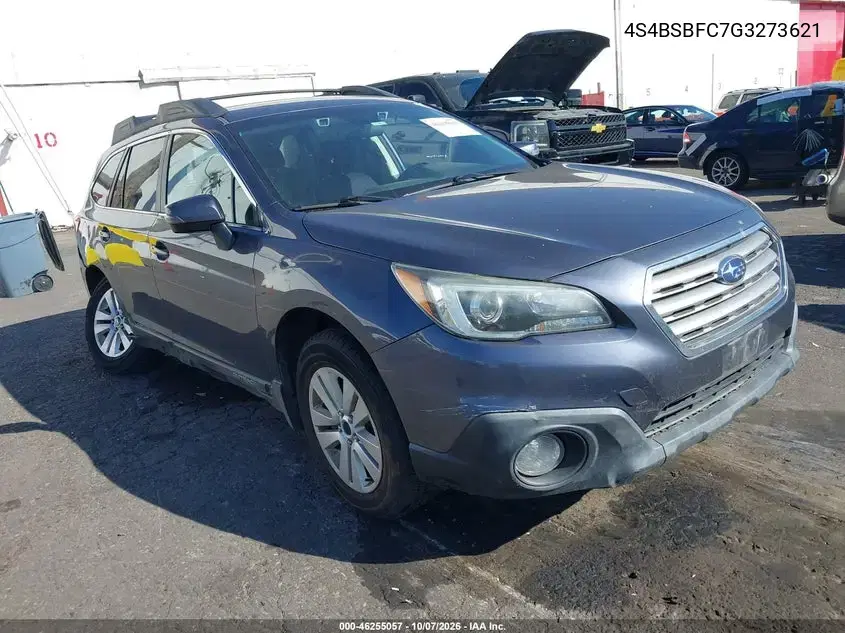 4S4BSBFC7G3273621 — 2016 Subaru Outback, Правая сторона, фото до ремонта