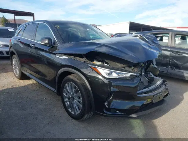 3PCAJ5AA5PF111225 — 2023 Infiniti QX50 Pure, Передняя часть (Front End), фото до ремонта