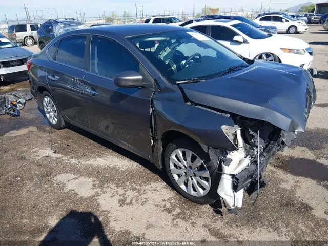 3N1AB7APXJY344948 — 2018 Nissan Sentra S, Передняя часть (Front End), фото до ремонта