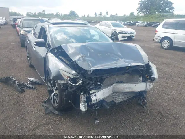 1N4AA6AP2JC361994 — 2018 Nissan Maxima, Передняя часть (Front), фото до ремонта